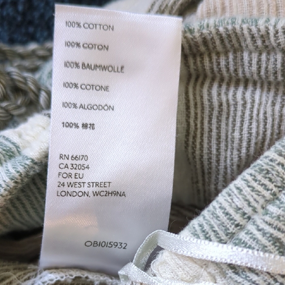 Free People Striped Cotton Pants- Size XS - Picture 4 of 5